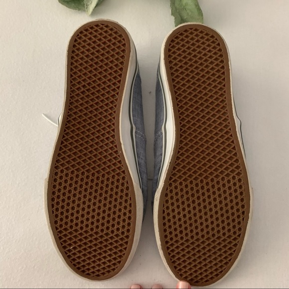 FINAL SALE VANS Jean Chambray Blue Denim Canvas Sneakers - Picture 4 of 7